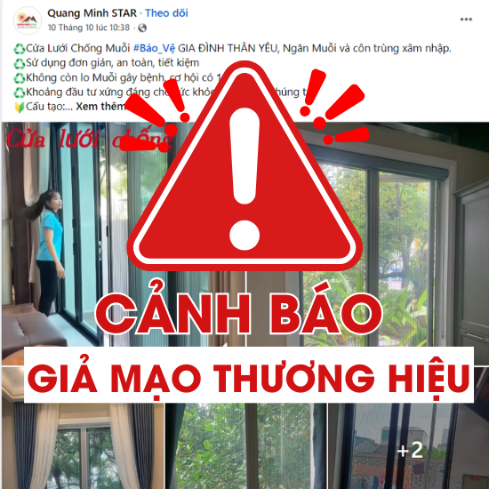 Giả mạo thương hiệu Cửa lưới Quang Minh - Vấn nạn đáng lo ngại