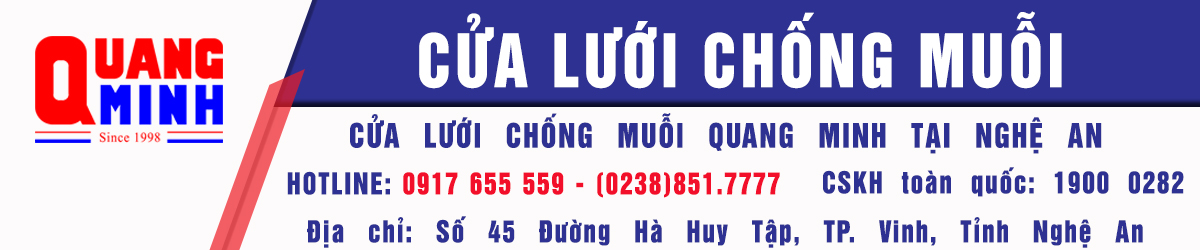 CỬA LƯỚI CHỐNG MUỖI NGHỆ AN, CỬA LƯỚI QUANG MINH