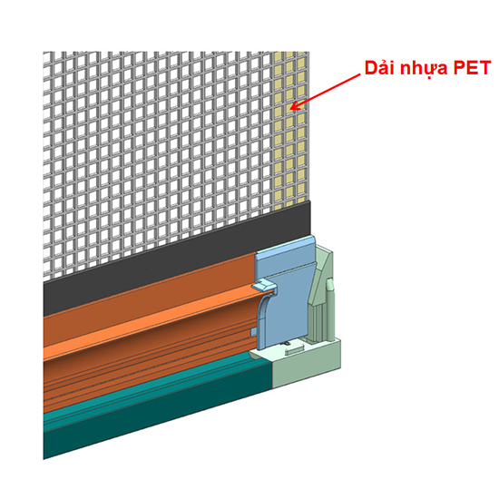 dải nhựa PET cửa lưới chống muỗi tự cuốn ngang