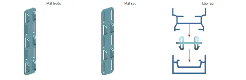 cửa lưới chống muỗi dạng xếp ray thấp