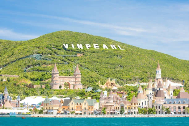 NHA TRANG, VIETNAM - SEPTEMBER 25, 2018: Vinpearl Resort is situated on Hon Tre island next to Nha Trang with amusement park and luxury resorts.
