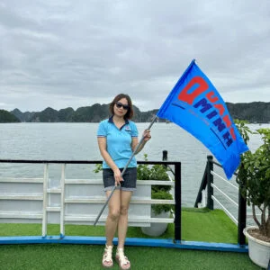 Khoảnh khắc checkin trên tàu