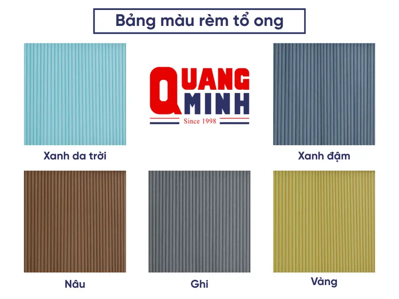 Màu sắc rèm đa dạng với 5 tông màu