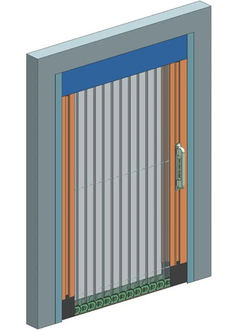 Cấu tạo cửa lưới dạng xếp ray thấp - LUX SCREEN