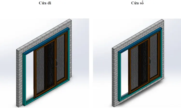 Lắp ngoài khung cửa