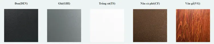 Màu sắc cửa lưới chống muỗi dạng xếp Quang Minh