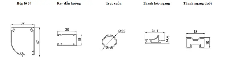 Thanh ngang dưới được bổ sung cho dòng cửa LUX SCREEN