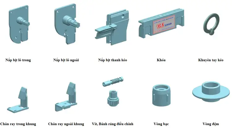 Các chi tiết nhựa trong sản phẩm được hoàn toàn nghiên cứu bởi đội ngũ Quang Minh