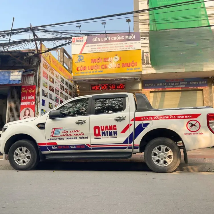 Xe có nhận diện thương hiệu Cửa lưới chống muỗi Hải Phòng