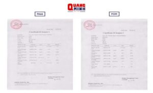 Chứng nhận phân tích hạt nhựa