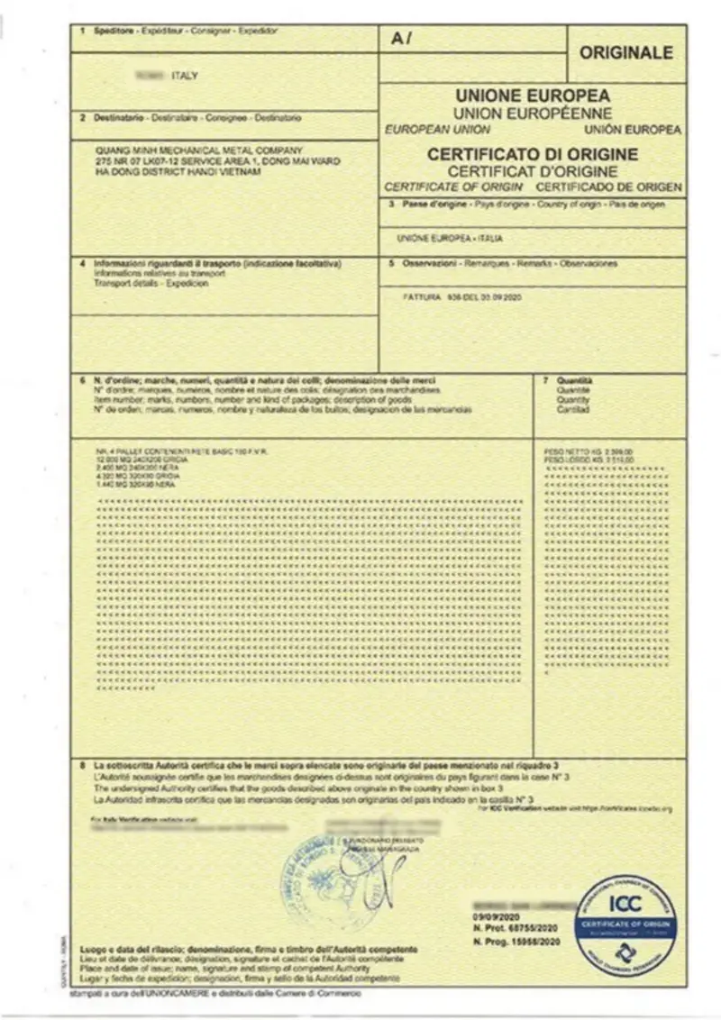 Giấy chứng nhận khẳng định chất lượng