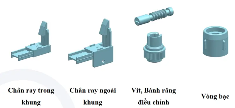 Các chi tiết nhựa do đội ngũ Quang Minh 