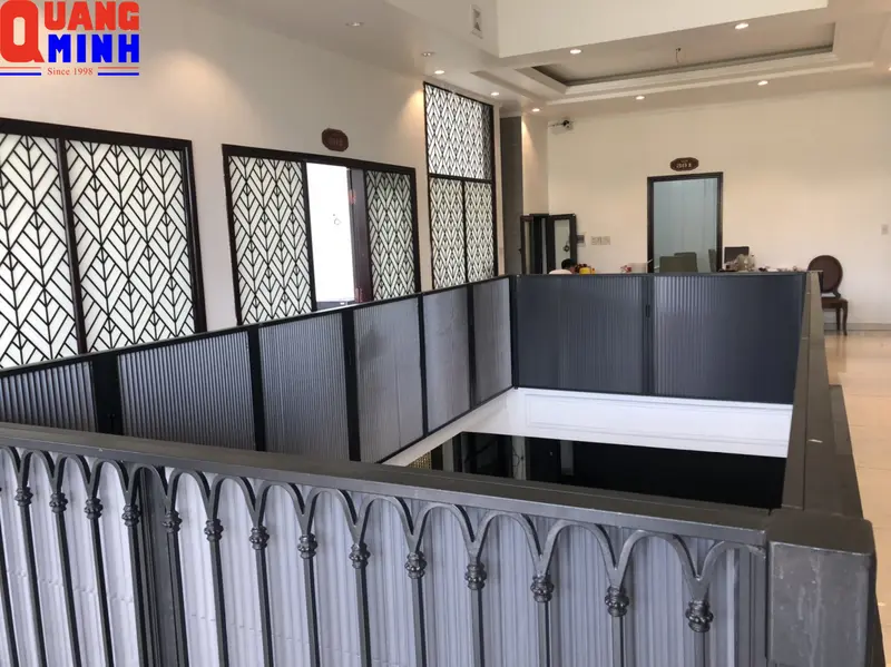 Hệ rèm xếp được lắp đặt bởi Quang Minh