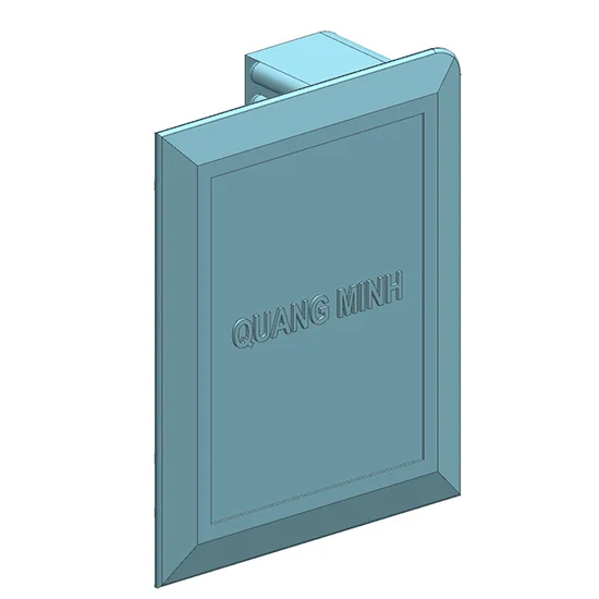 In chữ nổi trên các chi tiết 