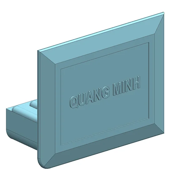 In chữ nổi trên các chi tiết 