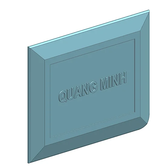 In chữ nổi trên các chi tiết 